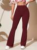European & American Women's Casual Knitted Flared High Waist Yoga Pants