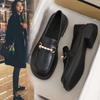 Small Leather Shoes Women's Spring New British Style Black Doudou Soft Bottom Flat Bottom New Comfortable Women's Single Shoes