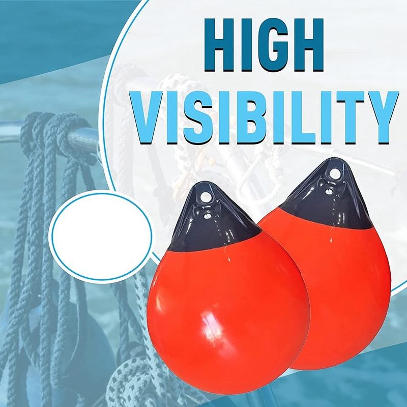 2Pcs Boat Fenders Ball Round Anchor Buoy, Dock Bumper Ball PVC Shield Protection Marine Mooring Buoys 10X12In