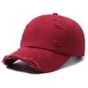 Broken Hole Baseball Cap Hip-hop Washed Cotton Baseball Hats  For Man Women Outdoor Sports