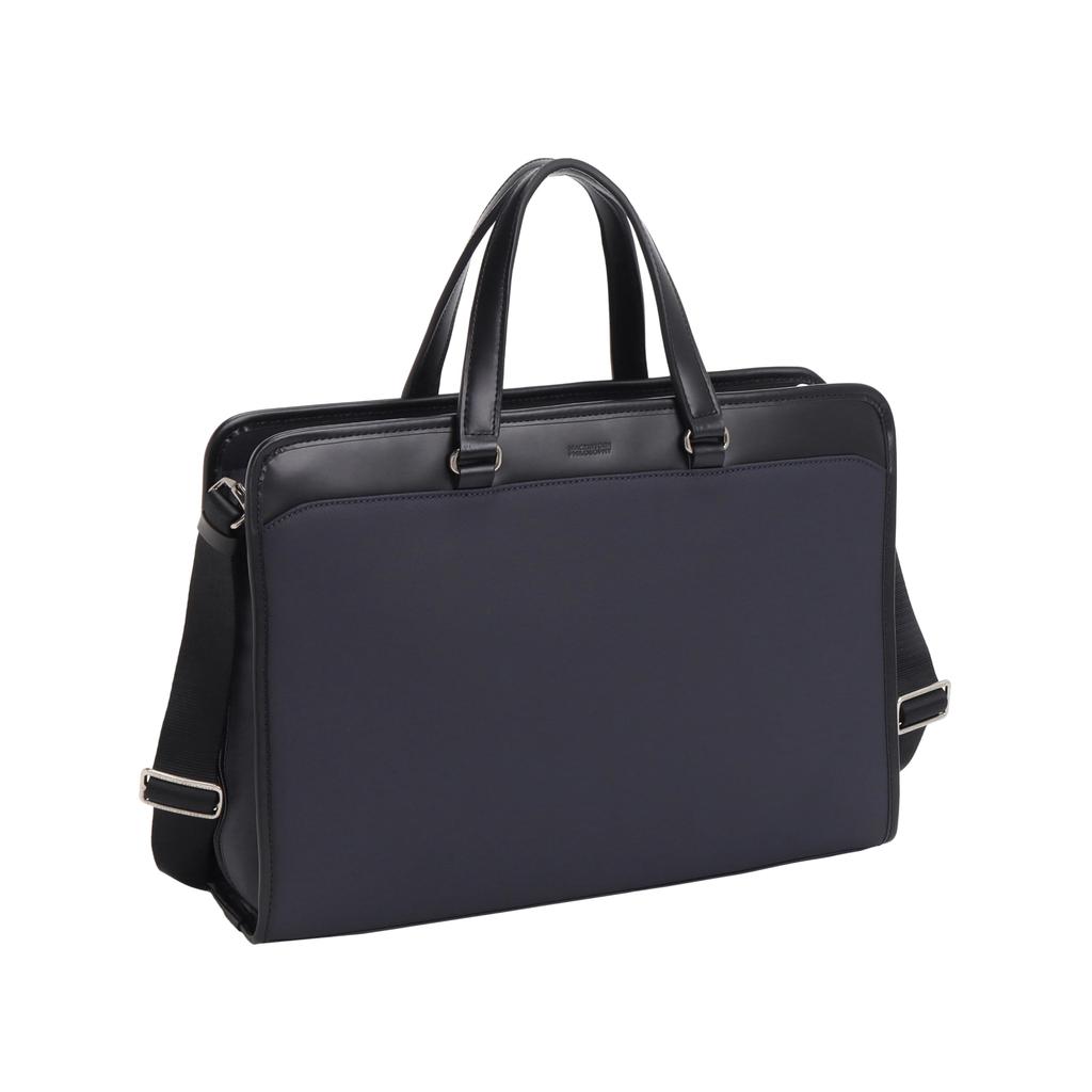 Mackintosh Philosophy Men's "Balminic" Briefcase, A4 File Compatible, 13.3-inch Storage, Freestanding, with Shoulder Strap, No. 17655