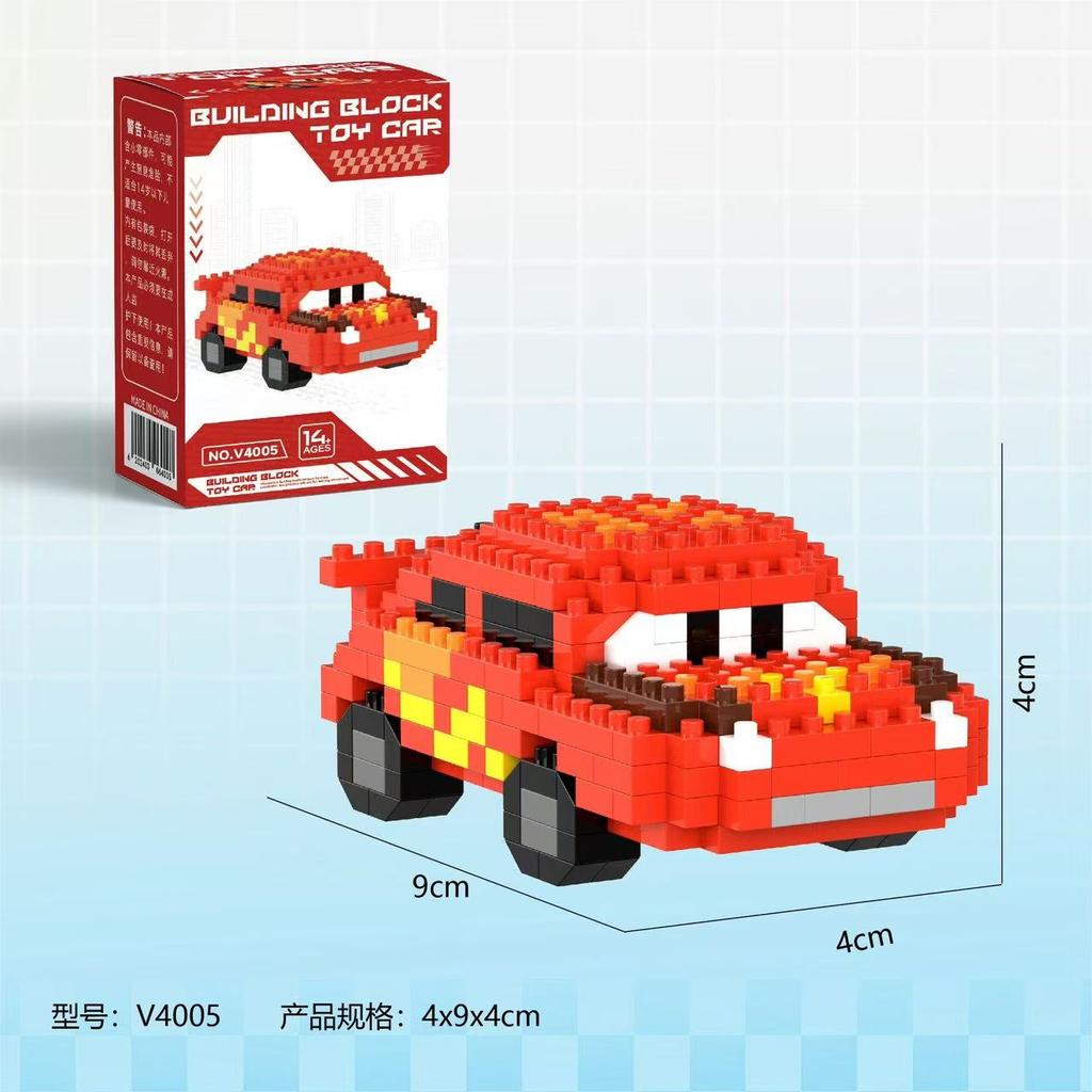 Cars Building Blocks Lightning McQueen Jackson Storm Cartoon Character Toys Sally Carrera Lega For Children Birthday Gifts