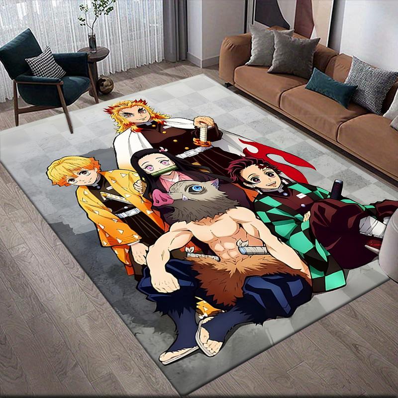 

Demon Slayer Anti-Slip Floor Mat, Rectangular Carpet for Bedroom, Game Area & Living Room, Stylish Home Decor 60x90cm