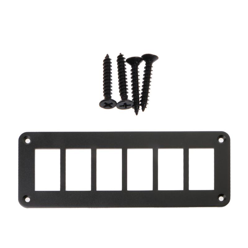 2/3/4/6 Way 6 Hole Aluminum Rocker Switch Panel Housing Holder For ARB Carling Narva Boat Type Auto Parts Switches Parts