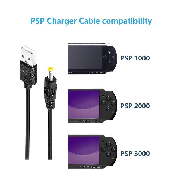 Зарядный кабель для PSP, Запасной USB-кабель для серии Sony PSP 1000, 2000, 3000