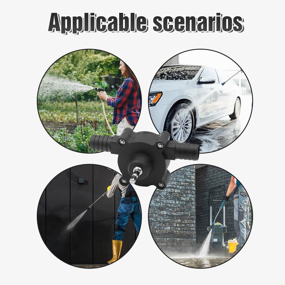 Hand Pump Water Drill Transfer Pump, Small Water Pump Hand Drill Water Pump Electric Water Pump, Self-Priming Transfer Pump, Electric Hand Pump