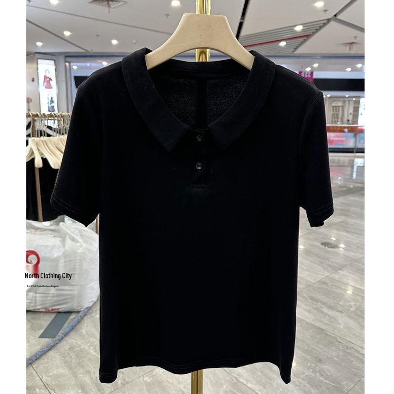 

Stylish Striped Short-Sleeve T-Shirt for Women - Age-Reducing Summer Blouse for Middle-Aged and Elderly 4XL (130-140 Jin) сірий колір