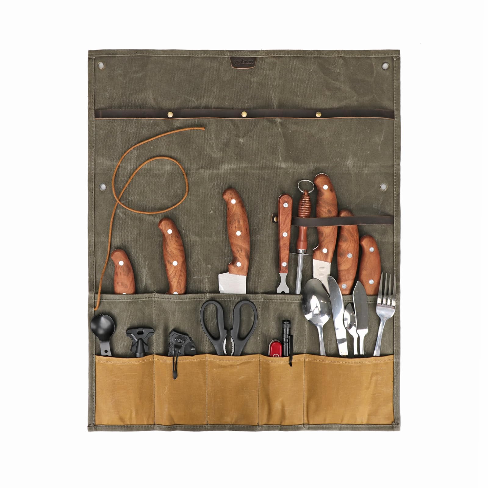 

TOURBON Столовые приборы Кемпинг Подвесной органайзер Холст На открытом воздухе Посуда Сумка для хранения Чехол, Сумка,