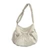 Crossbody Bag Ruched Large Capacity Nylon Bag for Women Versatile Trendy Bag