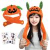 GOKEI Halloween Hat Ear Wiggling Pumpkin Moving Animal Cap Disguise Headwear Cosplay Adult Child Christmas Costume Bat Cute SNS Easy Use