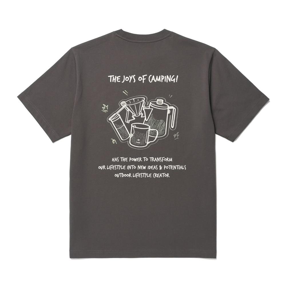 [Snowpeak] Aerocool Mug Graphic Short Sleeve T-Shirt Charcoal (S26MUFTS74)