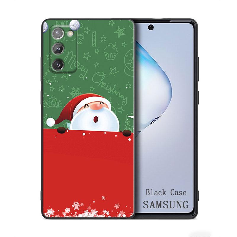 Merry Christmas Santa Claus Elk Samsung Galaxy A91 A73 A72 A71 A53 A52 A7 M62 M22 M30s M31s M33 M52 F23 F41 F42 5G 4G Phone Case