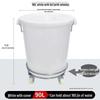YunRui 90L Thickened Plastic Water Storage Barrel with Wheels and Lid