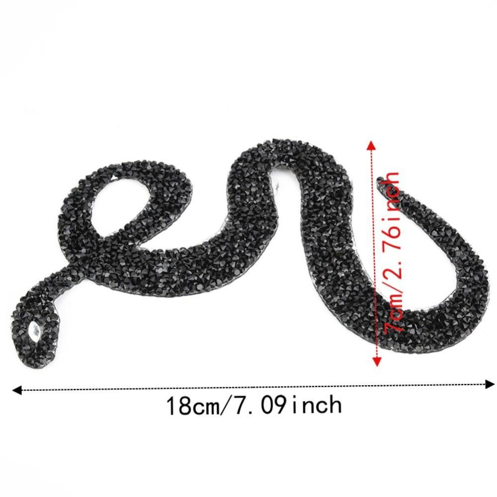 6pcs DIY Accessories Snake Shaped Trim Hot Fix Ribbon Mesh Wrap For Clothes Garments