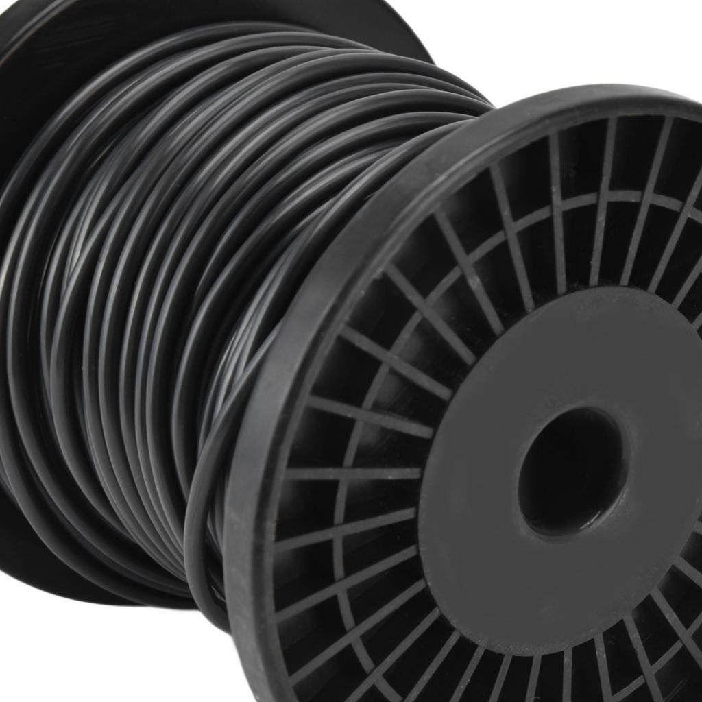 Round String Trimmer Line for 3.3mm Black High Cutting Efficiency Trimmer Line for Most Lawn Mowers Farm
