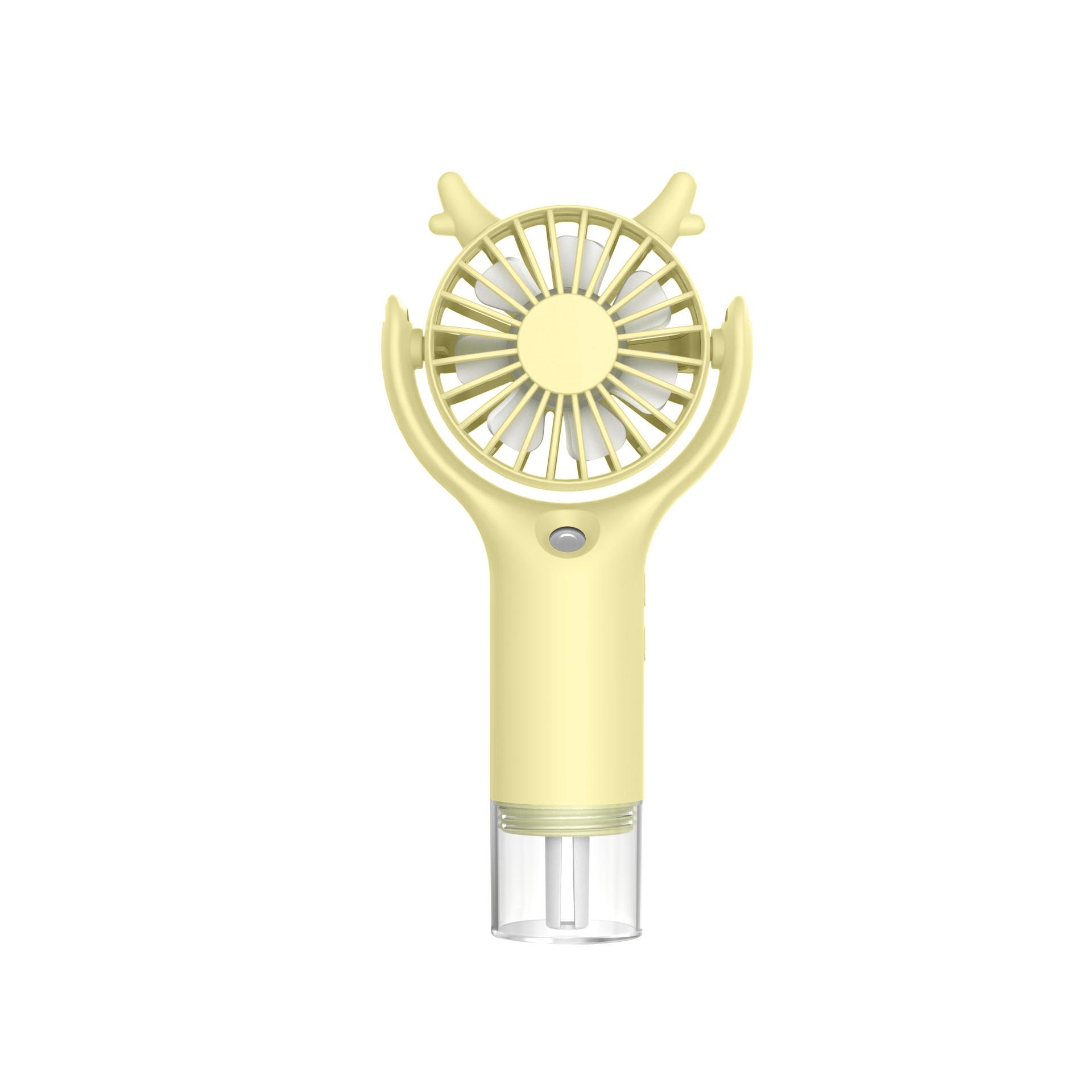 

**2025 Portable USB Rechargeable Mini Humidifying Spray Fan** Spray Fan жовтий