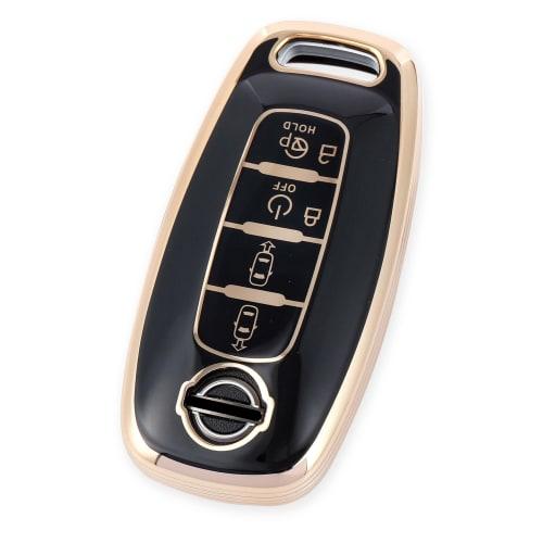 ZANEKO New Serena Key Cover Compatible with Nissan SERENA C28 Series New Luke Pro Pilot e-POWER Key Case (Black)