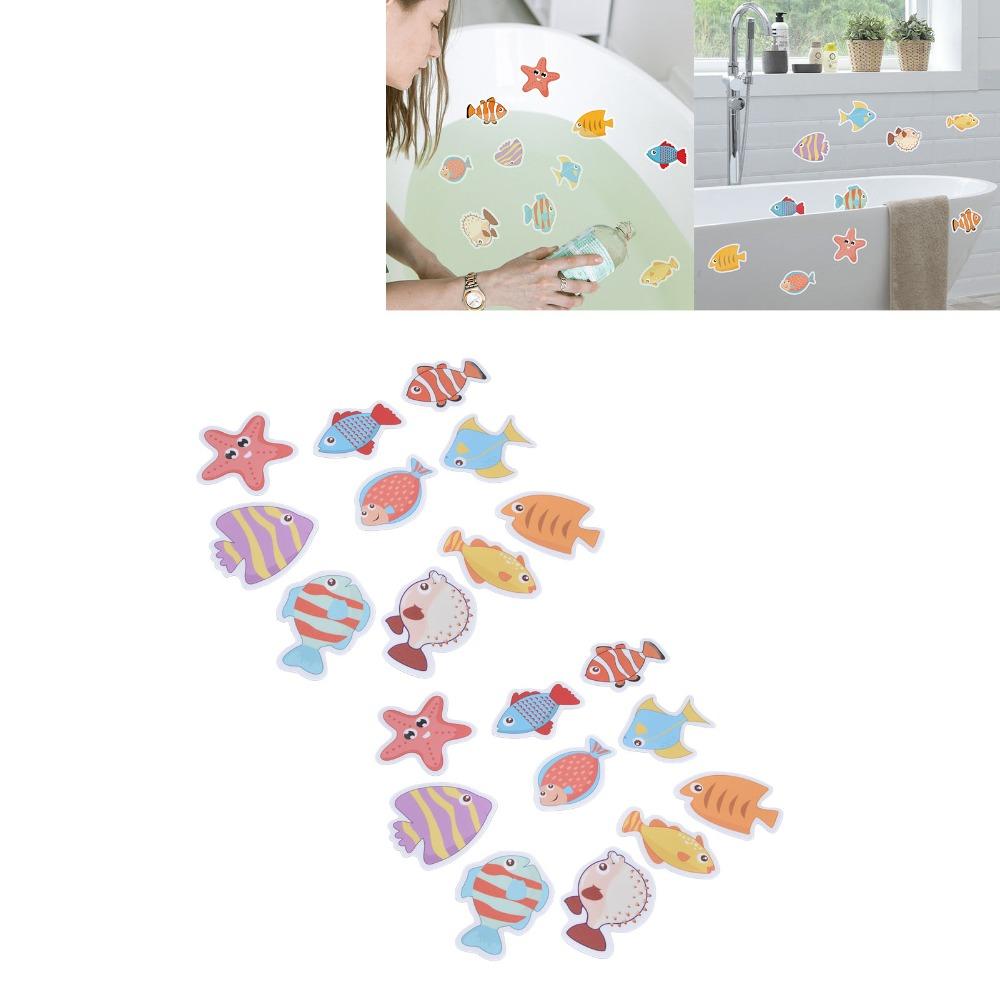 20 pcs PVC Anti Slip Bathtub Decal 3.15*4.33 in Cartoon Bathtub Stickers Bathrooms