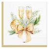 20 Paper Napkins 33 X 33 Cm Christmas Party Champagne Glass