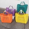 Gele-Tasche Handtasche Silikon Hohl Gemüsekorb Tasche Picknicktasche Einkaufskorb PVC Strandtasche Wäschekorb Bad