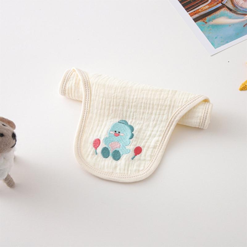 Back Sweat Absorbent Towel High Absorb Back Towel Cartoon Embroidery Cotton Back Cloth Children Unisex Long Sweat Towel
