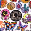 Sun Moon Patch Fox Whale Embroidery Patch Iron On Patches For Clothing Diy Cartoon /Wave Patches For Clothes Jacket Sew Stickers 