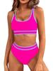European and American Sexy Solid Color Split Bikini Swimwear for Women