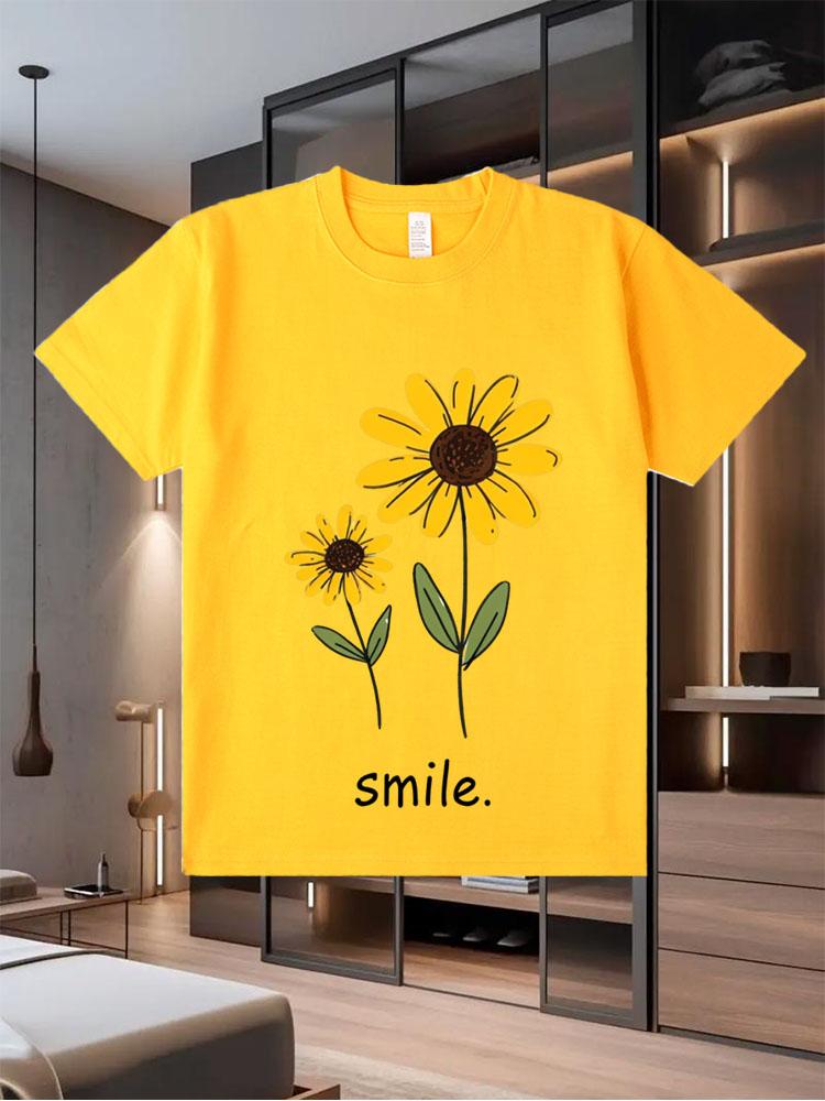 Men's New Printed Short-Sleeve T-Shirt for Summer a Fashionable Loose Pure Cotton Short-Sleeve Top