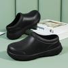 Men's Non-Slip Toe Cap Slip-On Safety Slippers for Summer Outdoor and Kitchen Work