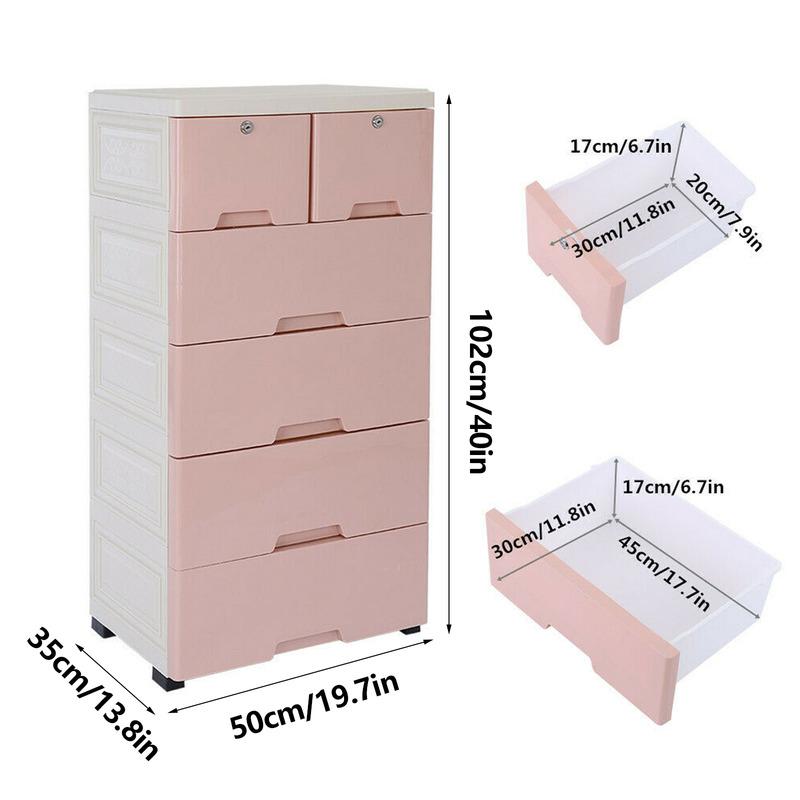 Drawer Plastic Bookshelf Storage Living Room Cabinets Filing Toy Display Cabinet Bedroom Closet Furniture розовый 22840₽