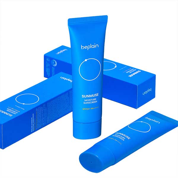 BEPLAIN Sunmuse Moisture Sunscreen SPF50+ PA++++ Hydrating UV Protection Sun Cream Set 50ml X2