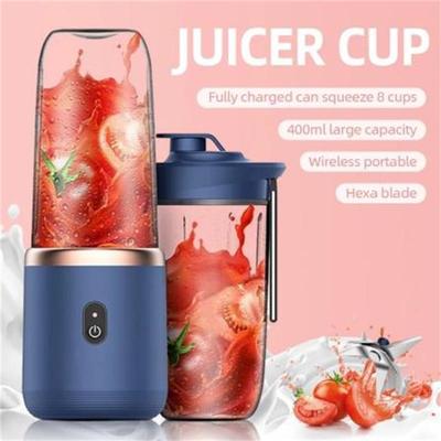 Prenosný malý elektrický odšťavovač s čepeľou z nerezovej ocele Odšťavovač pohára na ovocie Automatický mixér na smoothie kuchynský nástroj
