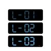 Multifunctional LED Wall Clock with Temperature Display Adjustment Brightness and 2 Alarms 12/24 Hour Memory Function