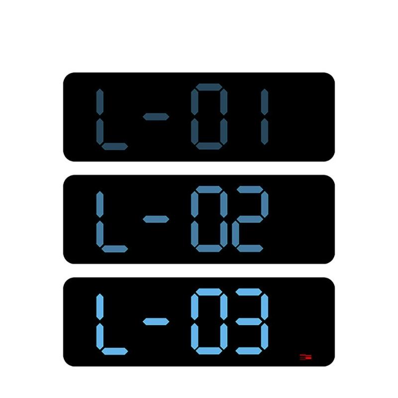 Multifunctional LED Wall Clock with Temperature Display Adjustment Brightness and 2 Alarms 12/24 Hour Memory Function