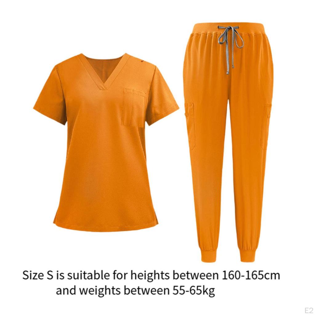 Women Scrub Uniform Set Jogging Cloth Top and Jogger Pants for Yoga Pet Grooming