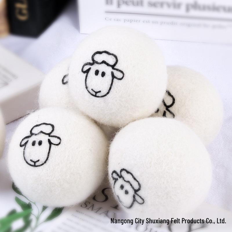 Wool Dryer Balls - Felt Laundry Balls for Efficient Drying