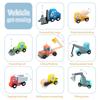 UMU Construction Vehicle Miniature Educational Emergency Vehicle Work Vehicle Toy for Boys Ages 3 and Various Vehicles Working Toy Wooden Set, Cars,