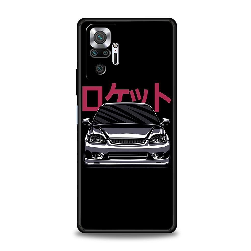 Phone Case For Xiaomi Redmi Note 14 13 12 5G 9S 9 10 11 Pro Plus 4G 9T 14C 13C 12C 10C 9C 9A Cover JDM Type R Civic Sport Car