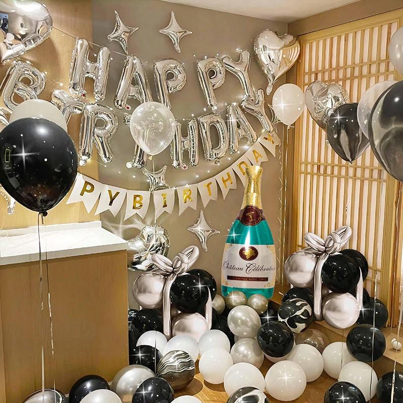 Birthday Balloon Set Adult Birthday Party Decorations Scene Arrangement Aluminum Film Balloon