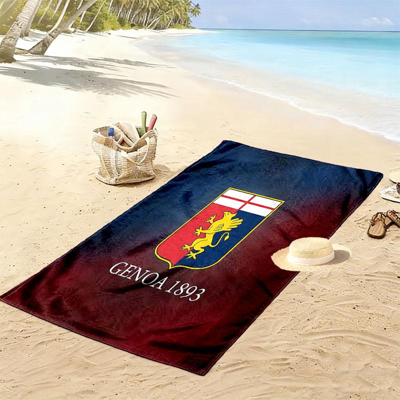 Genoa C.F.C Strandtuch, Großes Weiches Schnelltrocknendes Handtuch für Strand Camping Schwimmen