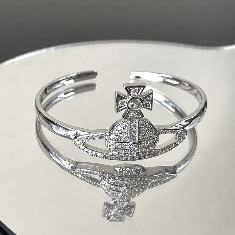 Luxe Romantisch Diamant Zirconium Saturnus Open Armband Temperament Persoonlijkheid Planeet Elegante Zoete Armband