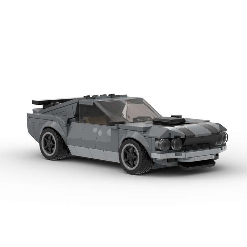 Assembled Building Blocks MOC-1969 Small Particles Assembled Retro Ford Mustang BOSS 302 Toy Car Model