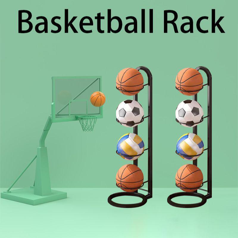 Multi-Function Ball Rack: Basketball, Football & Volleyball Storage for Kids' Rooms