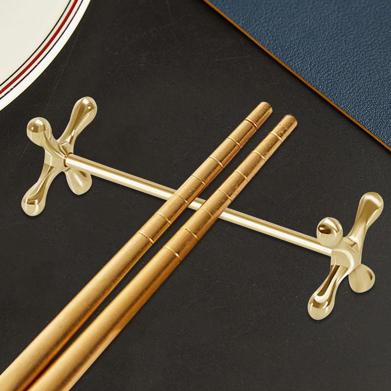 Metal Chopstick Holder Chopsticks Rest Spoons Stand Desktop Fork Rest Metal Spoon Holder Chopstick Base Japanese Spoon Rest