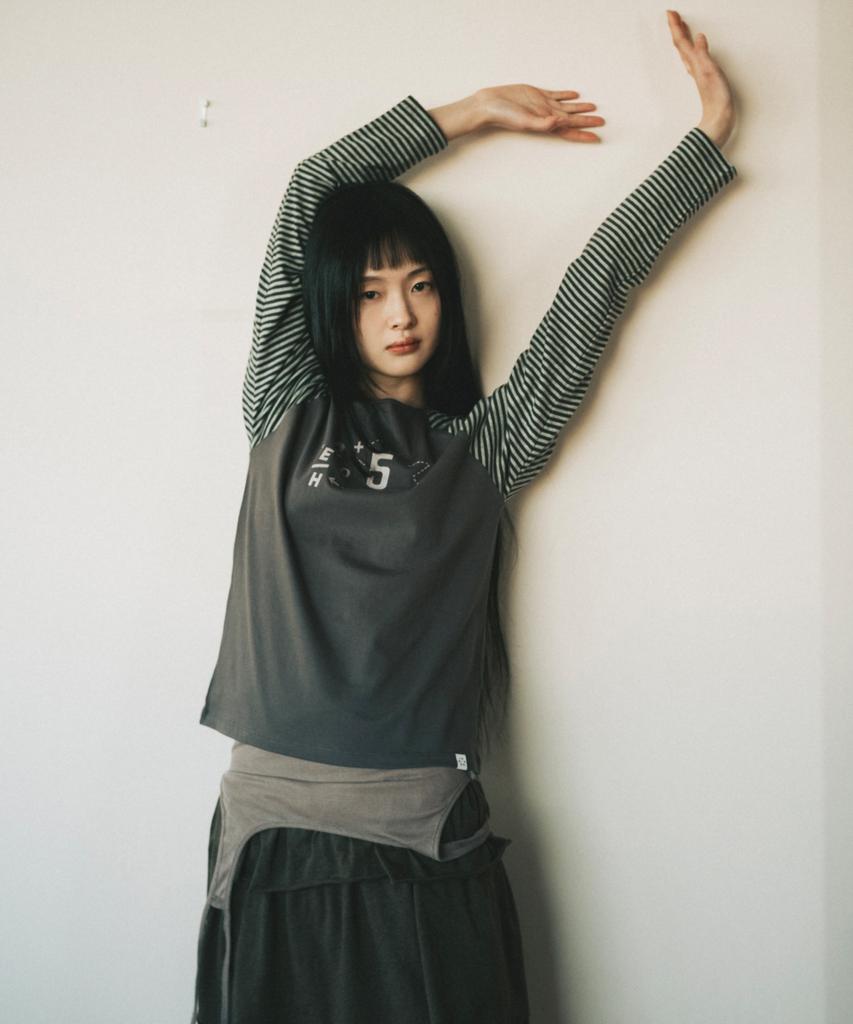 Ohesio Diagram One-Shoulder T-Shirt, Charcoal