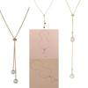Wind Pearl Pendant Alloy Y Adjustable Necklace Suitable For Ladies Girls Commuter Vacation Party Party