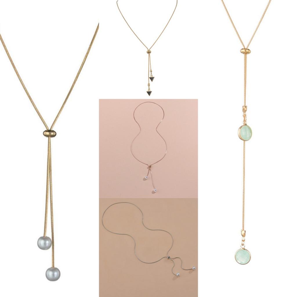 Wind Pearl Pendant Alloy Y Adjustable Necklace Suitable For Ladies Girls Commuter Vacation Party Party
