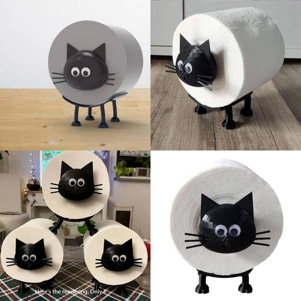 Cat Total Appearance Roll Holder Toilet Paper Holder Suitable For Bathroom Set