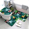 Koi Fish 3pcs Bathroom Mat Set - Non-Slip, Washable Floor Rugs for Kitchen, Bathroom & Bedroom Decor - Includes Bath Mat, Contou