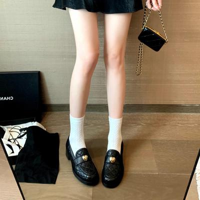 Rindslederversion~ Weiches wachsiges Schafsleder Xiaoxiang Liebesraute Faule Frau Slipper Kleine Lederschuhe Dicke Ferse Einzelne Schuhe